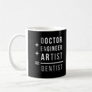 Taza De Café ingeniero médica, artista dentista, diciendo