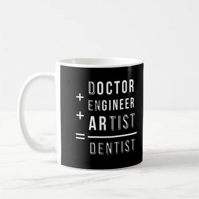 Taza De Café ingeniero médica, artista dentista, diciendo (Izquierda)