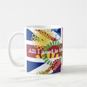 Taza De Café Inglaterra alegre Gran Bretaña necesita bandera de