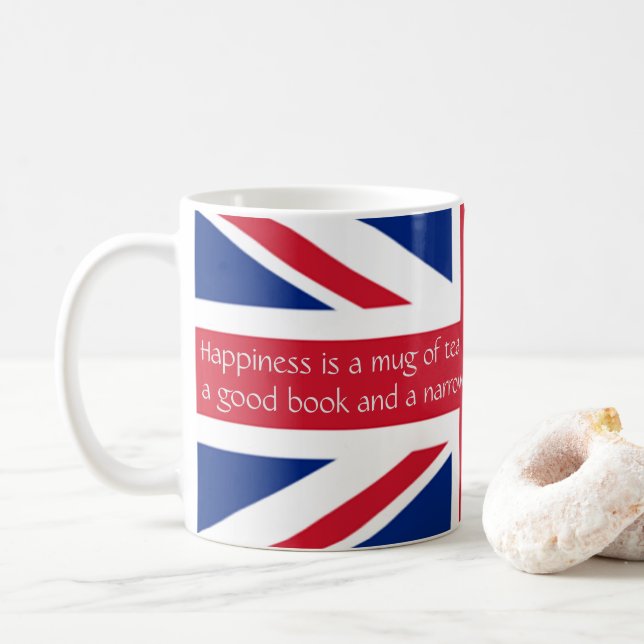 Taza De Café Inglaterra Felicidad Tea Book Sarrowboat Mug (Con donut)