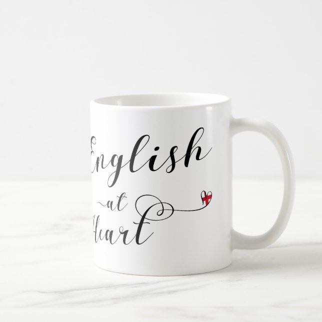 Taza De Café Inglés en Heart Mug, Inglaterra (Derecha)