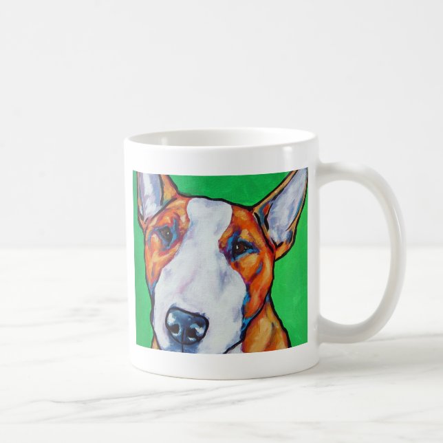 Taza De Café Inglés rojo/blanco bull terrier (Derecha)