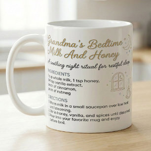Taza De Café Ingredientes de la Leche con Miel para Dormir Rece