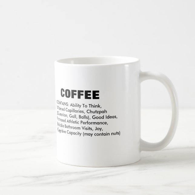 Taza De Café Ingredientes para café (Derecha)