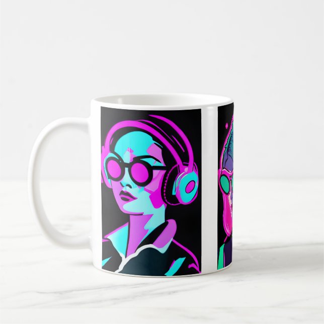 Taza De Café Ingresar a tu Groove | Arte psicodélico (Izquierda)