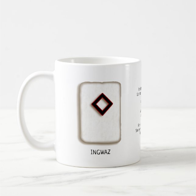 Taza De Café Ingwaz RuneStone Mug (Izquierda)