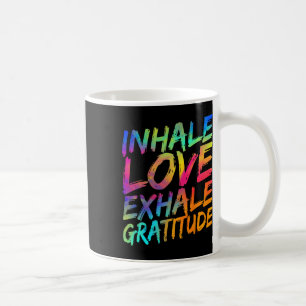 Taza De Café Inhala Amor Exhala Gratitud Yoga Meditación Espiri