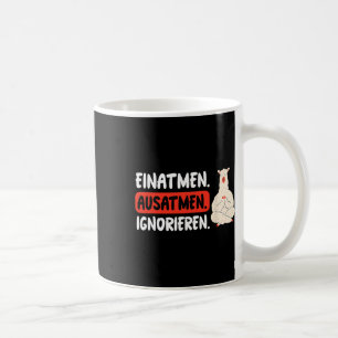 Taza De Café Inhalar Exhalar Ignorar Yoga de Llama Divertido 