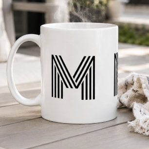 Taza De Café Inicial monogramada simple minimalista moderna neg