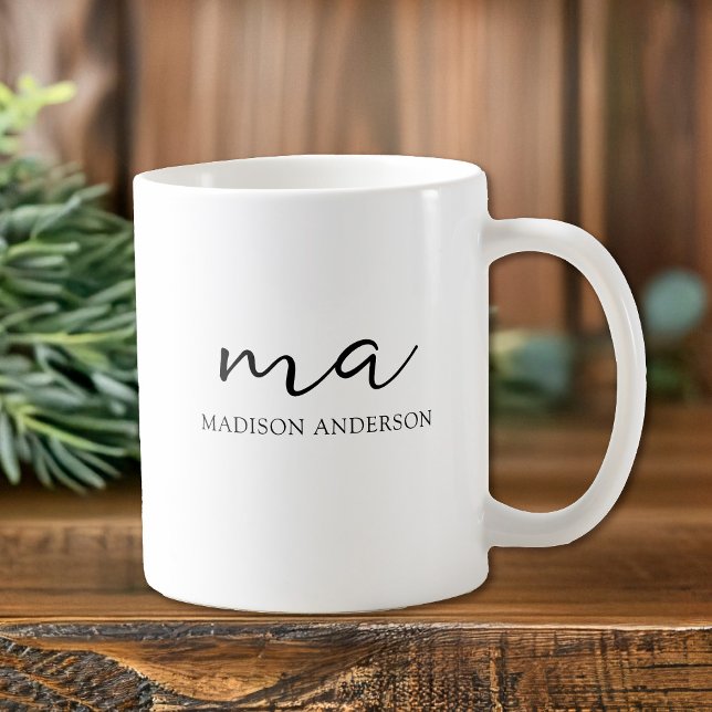 Taza De Café Inicial para el monograma (Introducing the Monogram Coffee Mug - a personalized daily companion that transforms your morning)