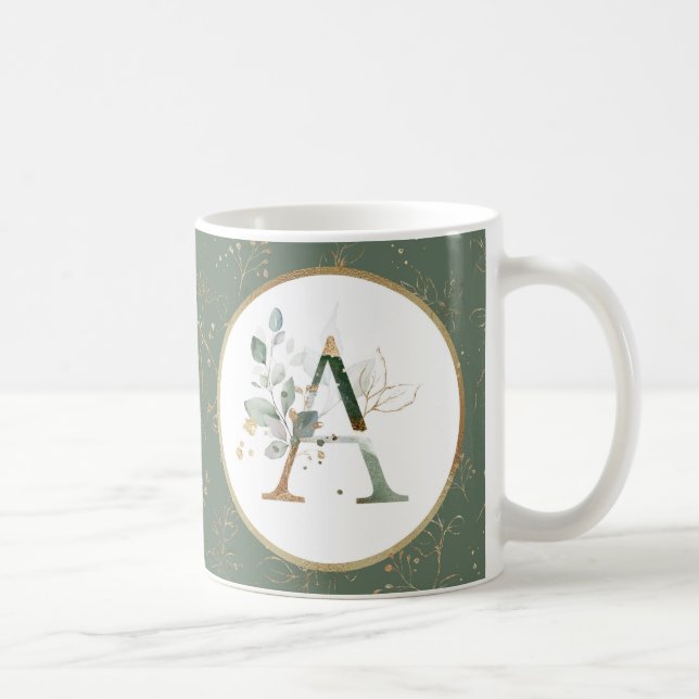 Taza De Café Inicial Un Verde Oro (Derecha)