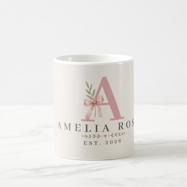 Taza De Café Inicial vintage personalizada (Centro)