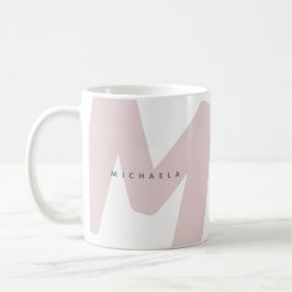 Taza De Café Inicial y nombre monogramados de gran tamaño moder