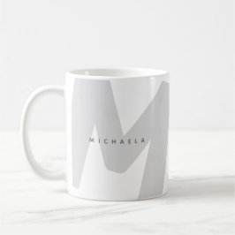 Taza De Café Inicial y nombre monogramados de gran tamaño moder