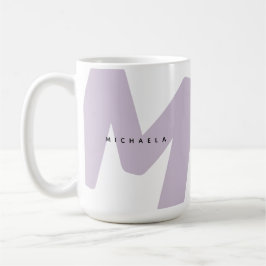 Taza De Café Inicial y nombre monogramados de gran tamaño moder
