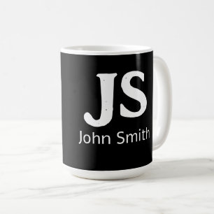 Taza De Café iniciales personales de personalizable