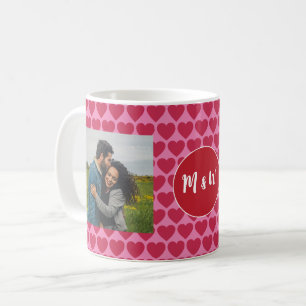 Taza De Café Iniciales personalizados que te amo 2-Photo