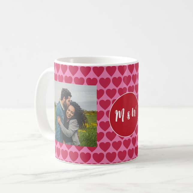 Taza De Café Iniciales personalizados que te amo 2-Photo (Anverso izquierdo)