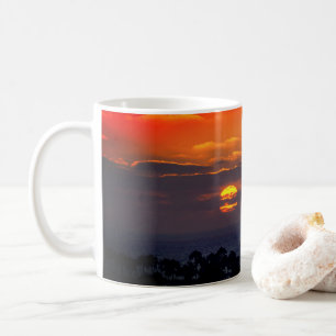 Taza De Café Inmensa Gratitud Playa de Atardecer Inspirada