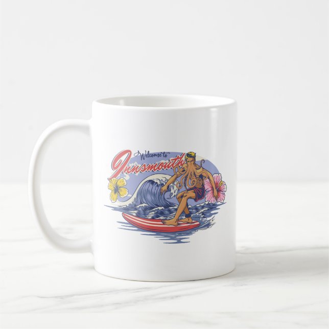 Taza De Café Innsmouth Surfing Lovecraft (Izquierda)