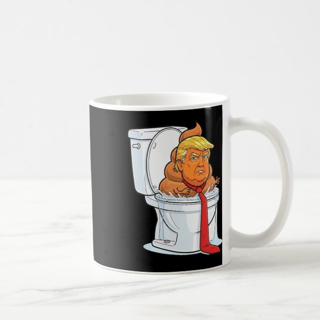 Taza De Café Inodoro Caca Trump  (Derecha)