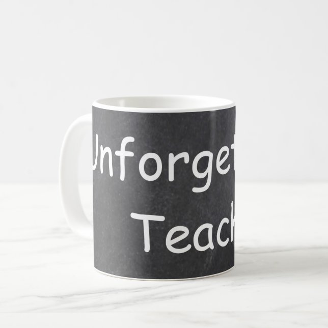 Taza De Café Inolvidable Teacher Chalkboard Design Gift Idea (Anverso izquierdo)