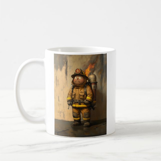 Taza De Café Inquietud estremecedora: El bombero abrumado (Izquierda)
