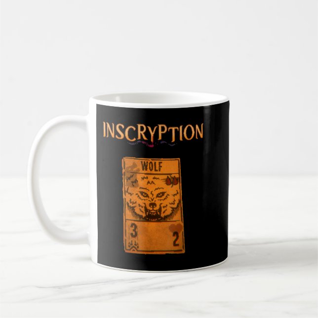 Taza De Café Inscripción Juego de cartas de lobo psicológico Ha (Izquierda)