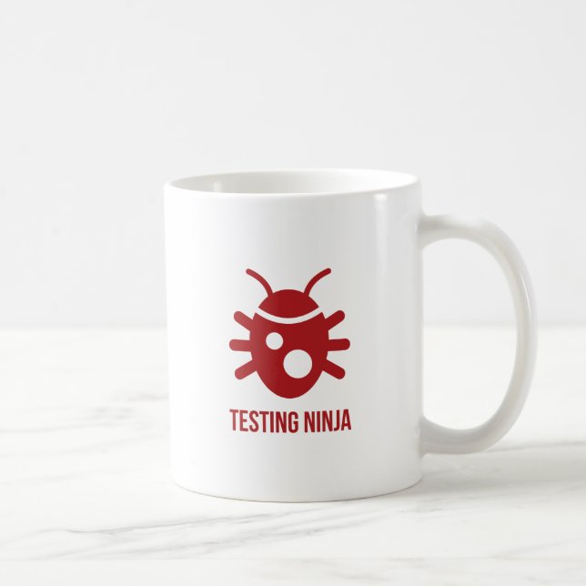 Taza De Café Insecto que prueba Ninja (Derecha)