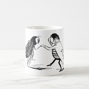 Taza De Café Insectos antiguos bailando; Mosca azulada