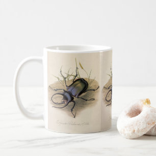 Taza De Café Insectos y bichos antiguos, escarabajo rinoceronte