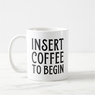 Taza De Café Insertar Café Para Comenzar