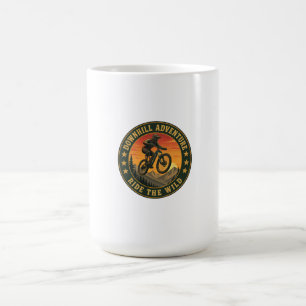 Taza De Café Insignia de aventura al atardecer en bicicleta de