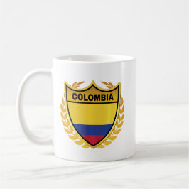 Taza De Café Insignia de Escudo de oro de bandera nacional de C
