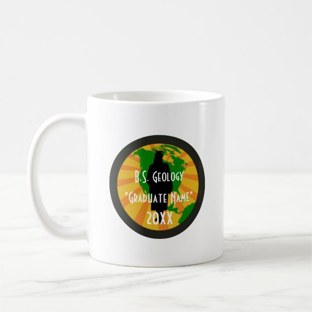 Taza De Café Insignia de graduado de geología (mujer) (Izquierda)