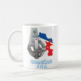 Taza De Café Insígnia de guardias fronterizos de la JNA (Granic