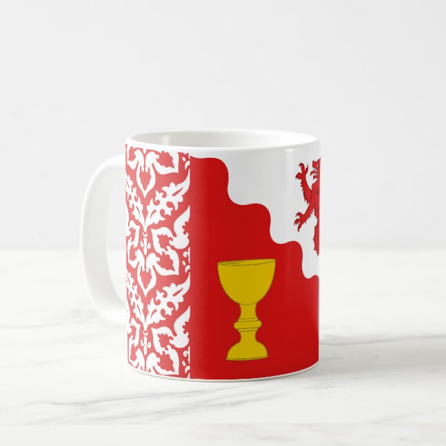 Taza De Café Insignia de población de la baronía de aguas en as (Anverso izquierdo)