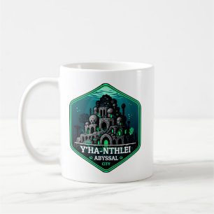 Taza De Café Insignia de viaje vintage de la ciudad abismal de