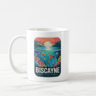 Taza De Café Insígnia de Vida Marina del Parque Nacional Biscay