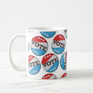 Taza De Café Insignia de Voto Retro