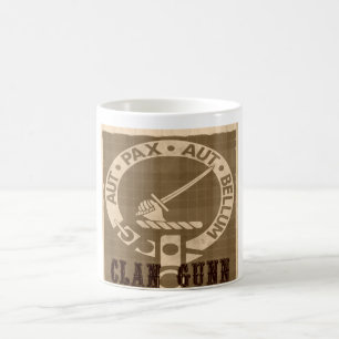 Taza De Café Insignia del clan Gunn Escudo - Sepia