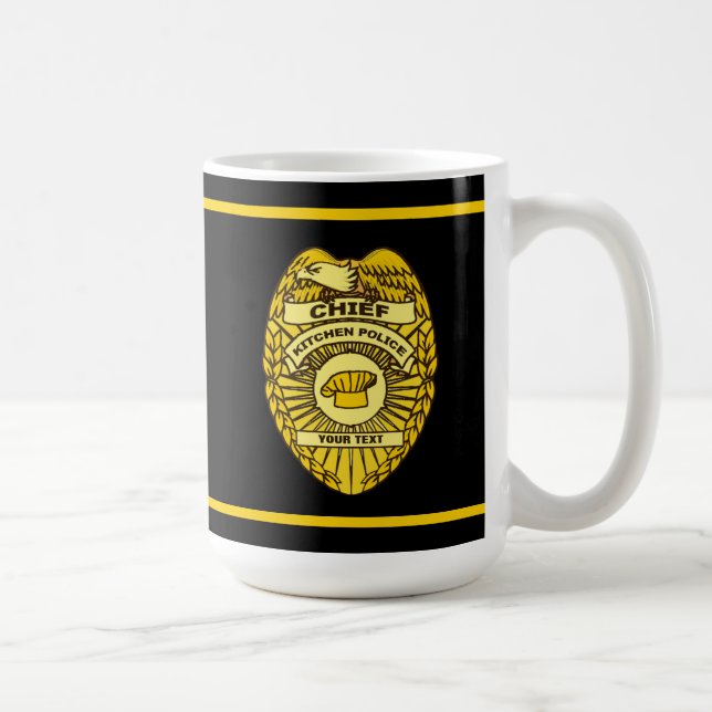 Taza De Café Insignia Del Jefe De La Policía De Cocina (Derecha)