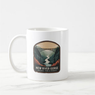 Taza De Café Insignia del Puente del Parque Nacional New River