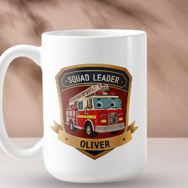 Taza De Café Insígnia Personalizada de Bombero Adorable 