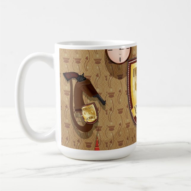 Taza De Café Insignia policial de detectives (Izquierda)