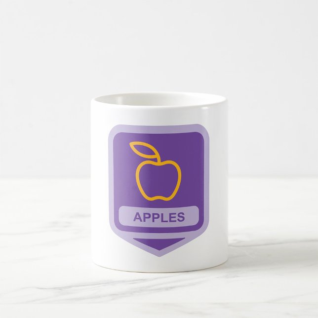 Taza De Café Insignia Purple Apple Design Fruit Lover (Subido por el creador)