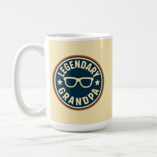 Taza De Café insignia retro de abuelo legendario