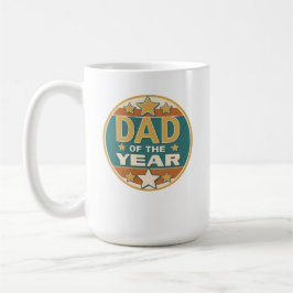 Taza De Café Insignia retro de papá del año - regalo del día de