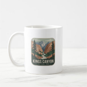 Taza De Café Insignia Retro del Parque Nacional Kings Canyon