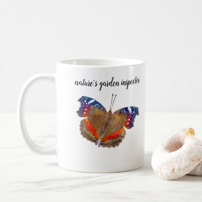 Taza De Café Inspector de jardín de la naturaleza (Con donut)
